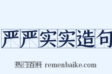 严严实实造句是什么意思的图片